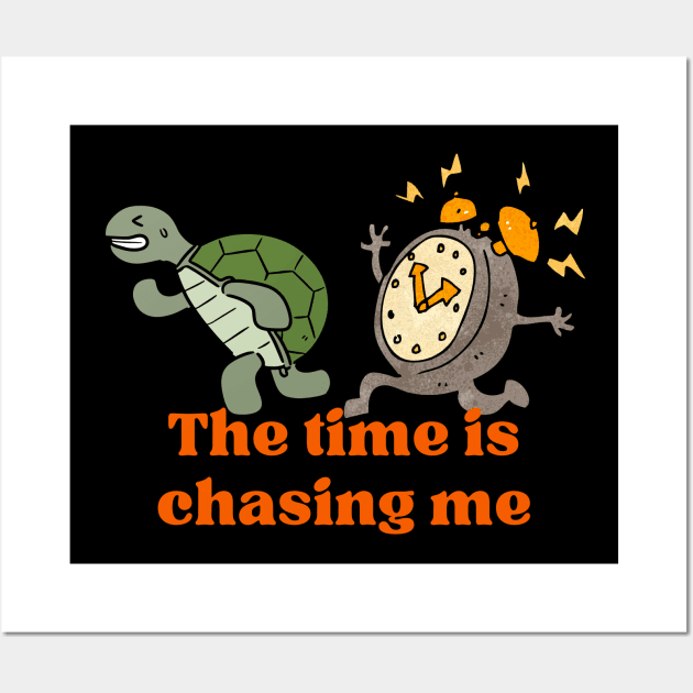 The time is chasing me Wall Art by sirazgar